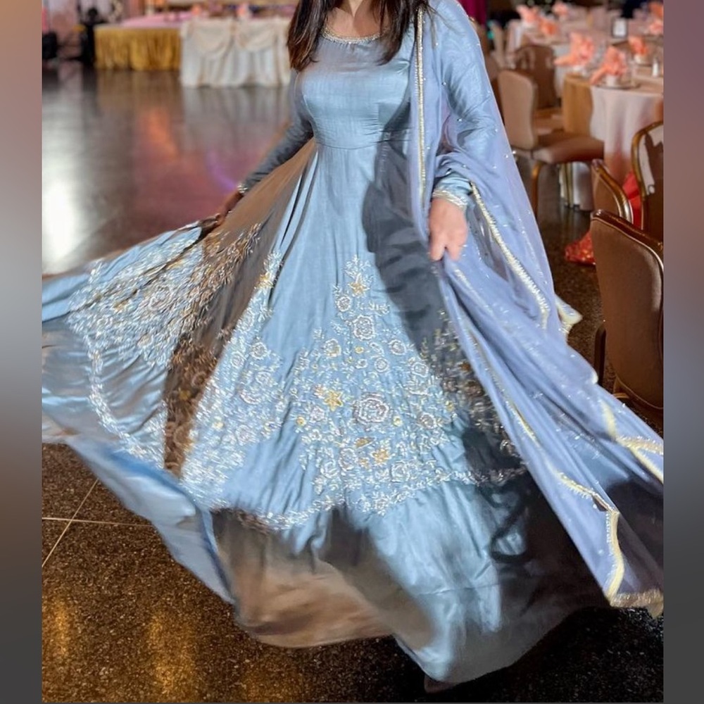 Full hand embroidered gown